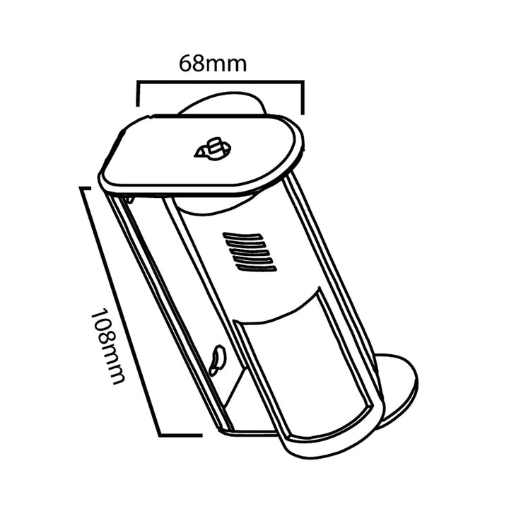 Trådløs indgangssignalgiver fra Maclean, PIR-sensor, rækkevidde 8 m, strømforsyning 9 V DC-batteri, lydstyrke over 70 dB, MCE311 W, 2 stk.