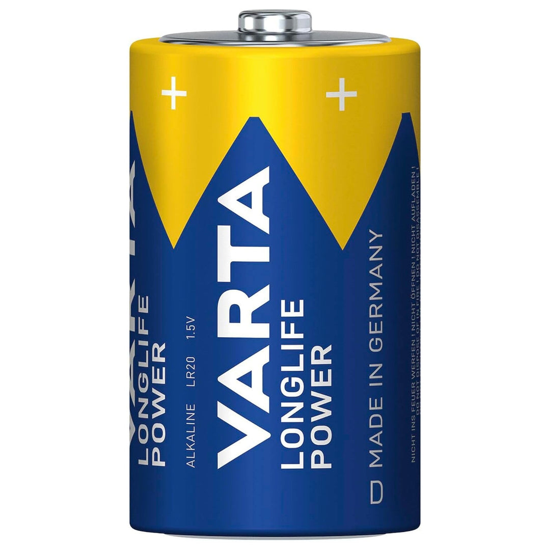 VARTA Longlife Power, 2 alkaliske batterier, størrelse D / R20, 1,5 V