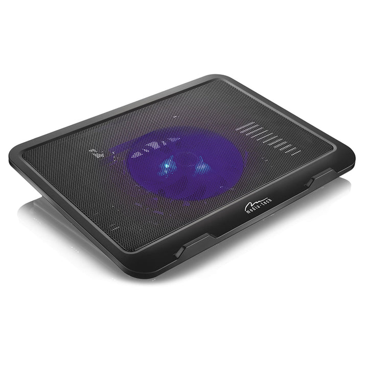 SILENT COOLING PAD - Køleplade til bærbare computere på 15,6" og mindre, støjsvag, effektiv, 13,5 cm blæsere, gennemgående USB-port