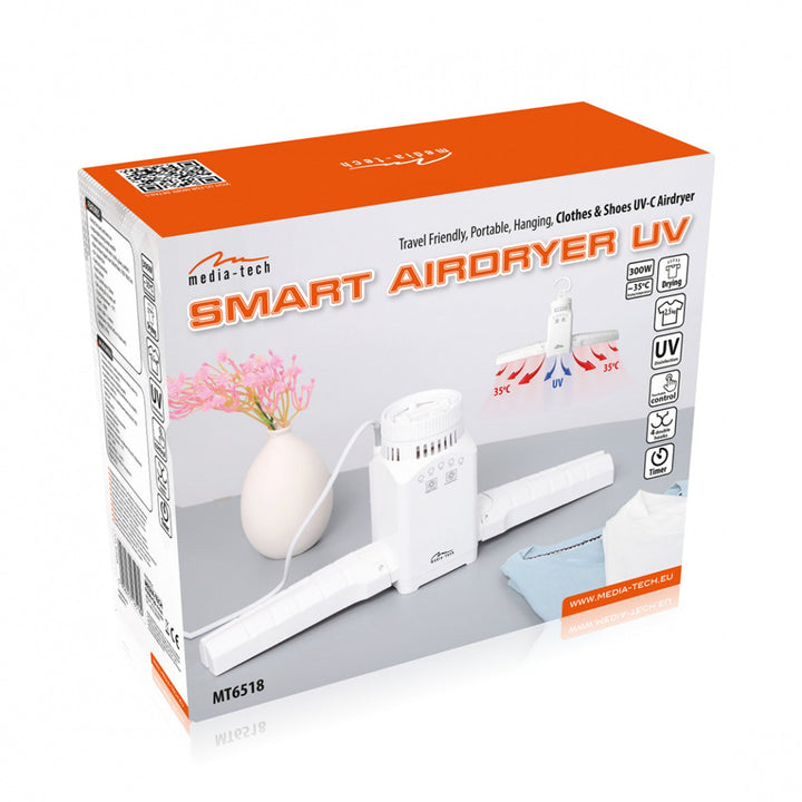 Bærbar, hængende lufttørrer til tøj, sko osv. med UV-desinfektion SMART AIRDRYER UV