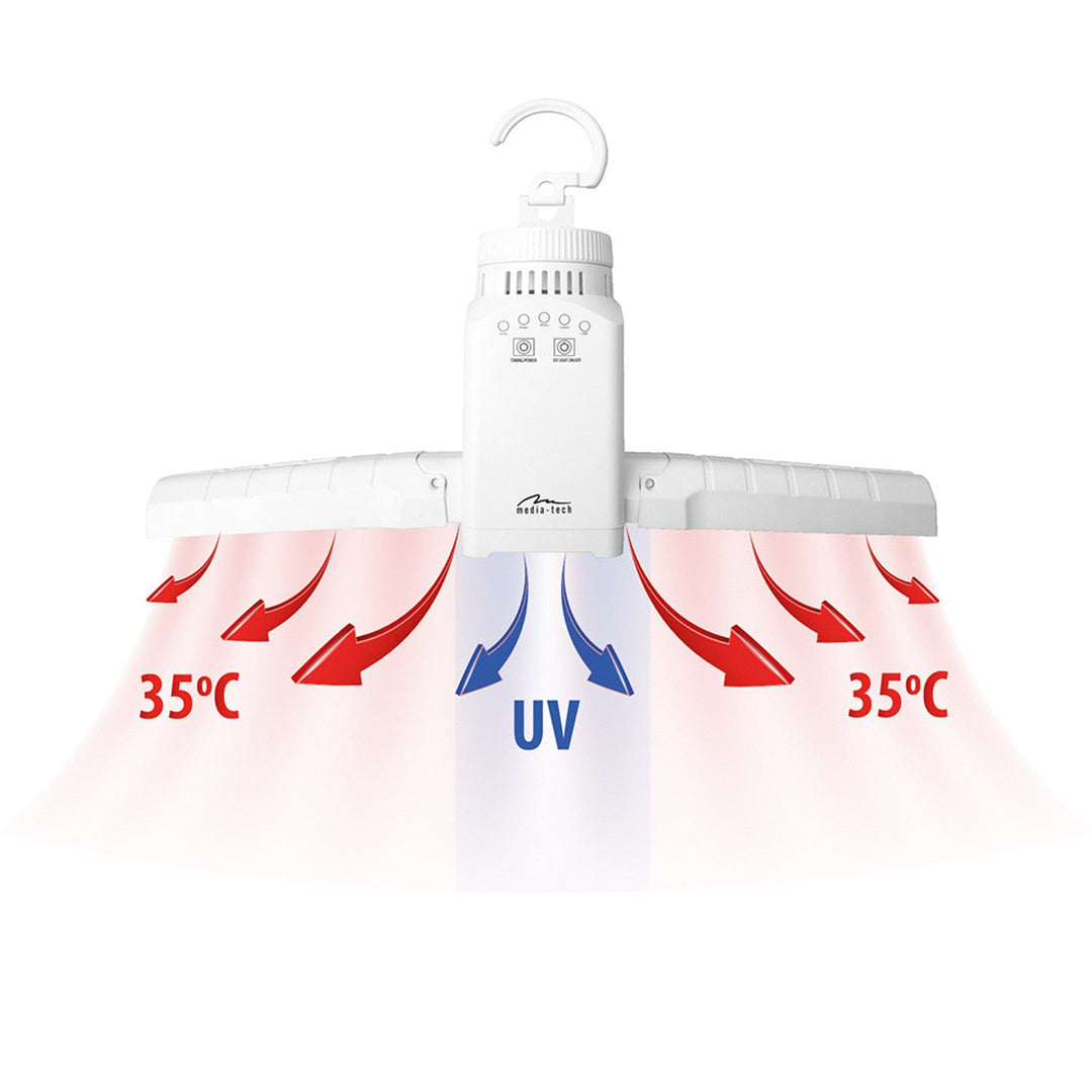 Bærbar, hængende lufttørrer til tøj, sko osv. med UV-desinfektion SMART AIRDRYER UV