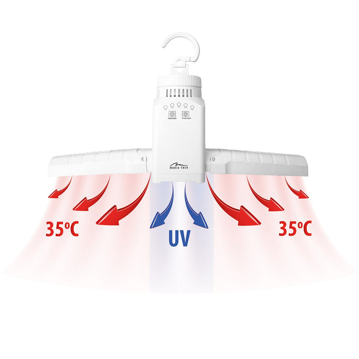 Bærbar, hængende lufttørrer til tøj, sko osv. med UV-desinfektion SMART AIRDRYER UV