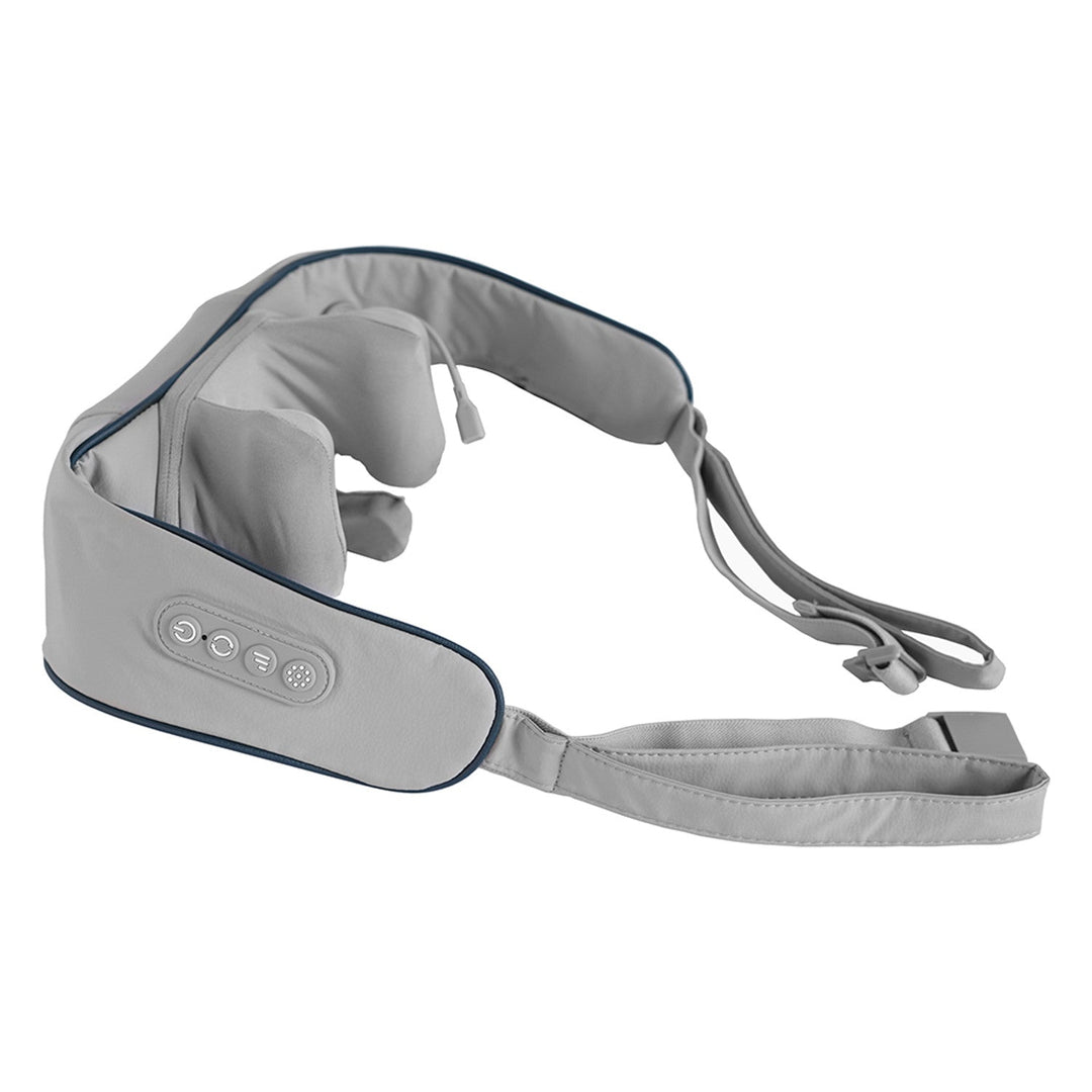 Skulder- og nakkemassager. Shiatsu, 5D-håndimitation, 6 massageknopper, 3 programmer, 3 hastigheder, trådløs, USB-C-opladningsport NECK & SHOULDERS MASSAGER