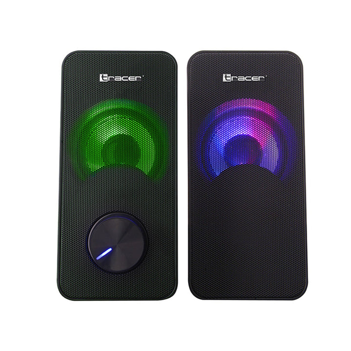 Tracer-højttalere, RGB-belysning, 6 W RMS, USB-strømforsyning, Loop