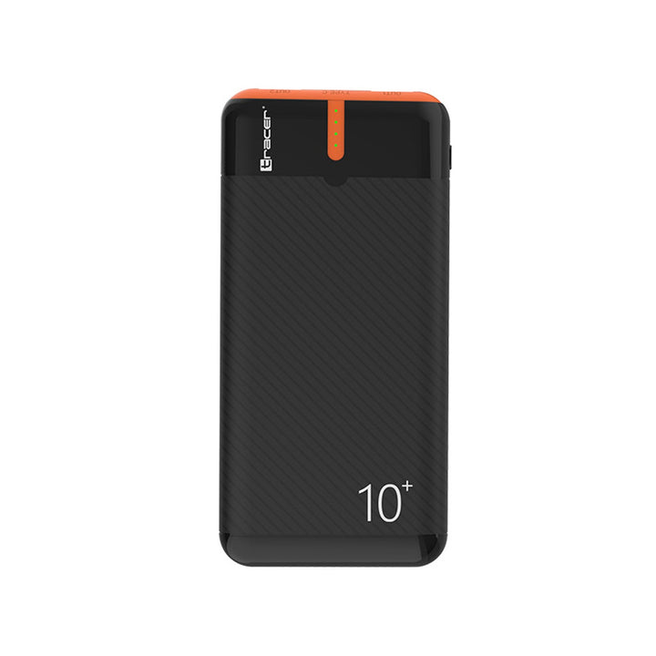 Powerbank Tracer, 10000 mAh, sort-orange, USB C, 2A, EnerGo