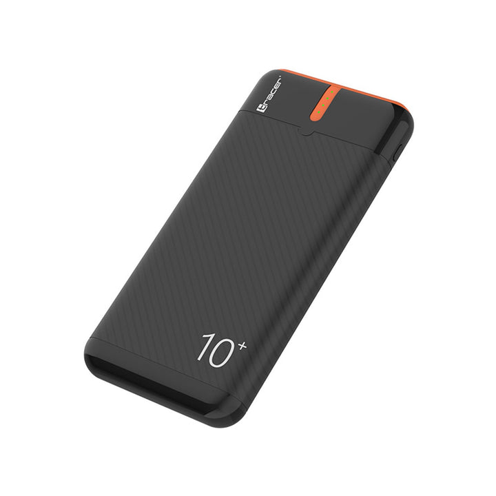 Powerbank Tracer, 10000 mAh, sort-orange, USB C, 2A, EnerGo