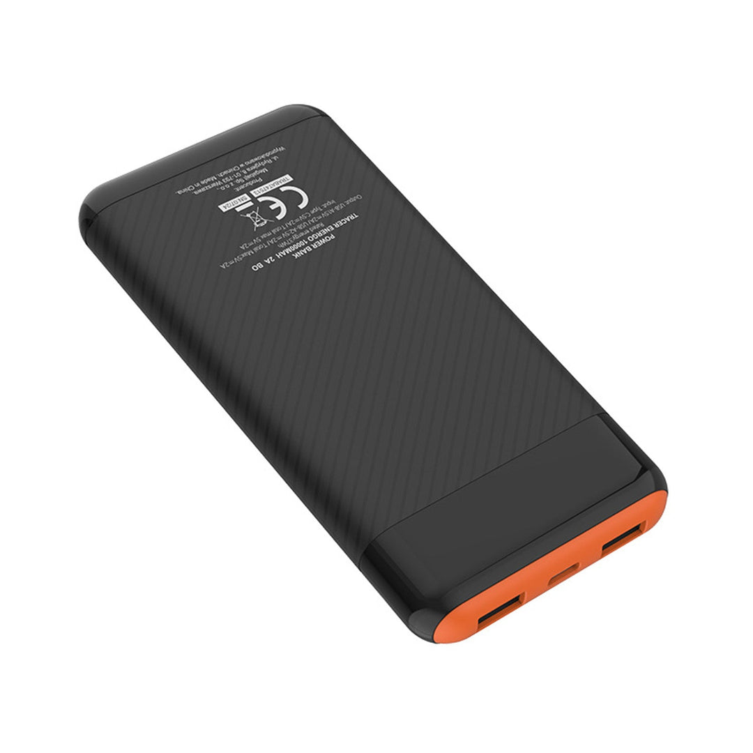 Powerbank Tracer, 10000 mAh, sort-orange, USB C, 2A, EnerGo