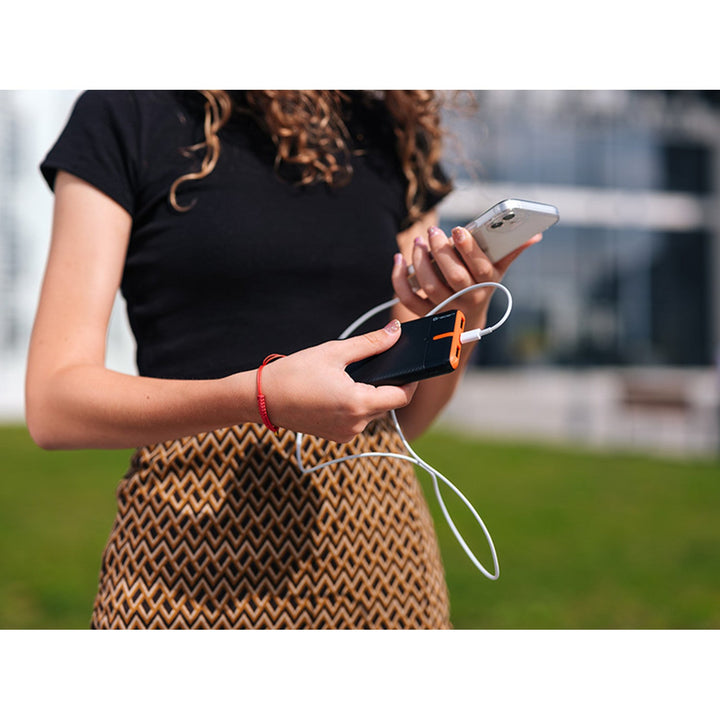 Powerbank Tracer, 10000 mAh, sort-orange, USB C, 2A, EnerGo