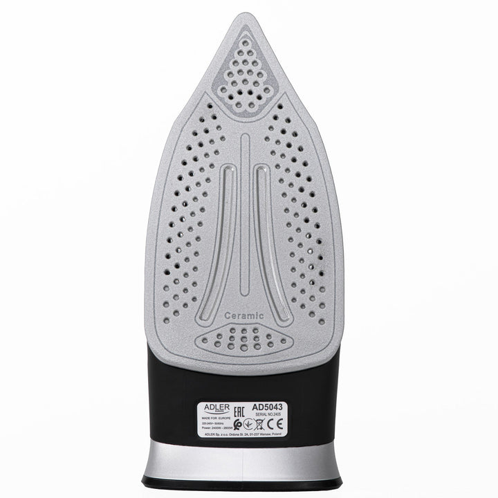Adler dampstrygejern, trådløst, keramisk strygesål, 2800 W, AD 5043