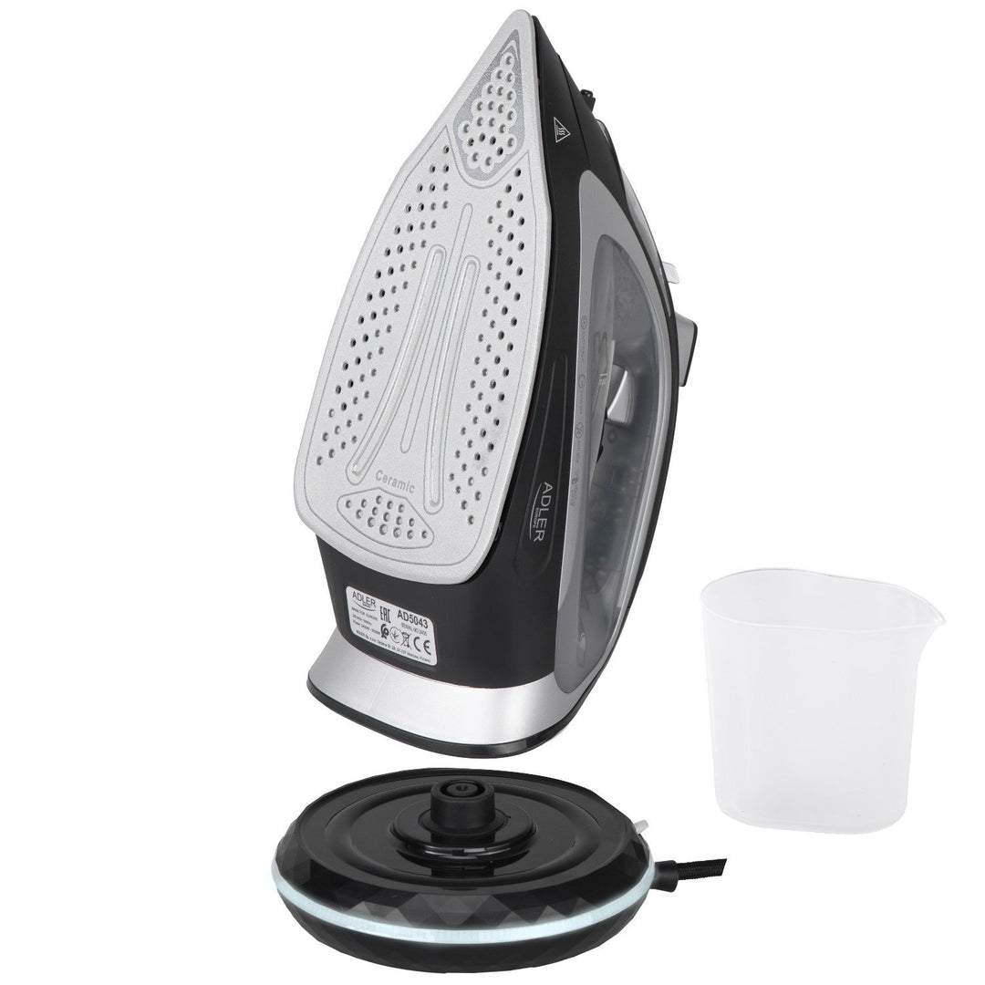 Adler dampstrygejern, trådløst, keramisk strygesål, 2800 W, AD 5043