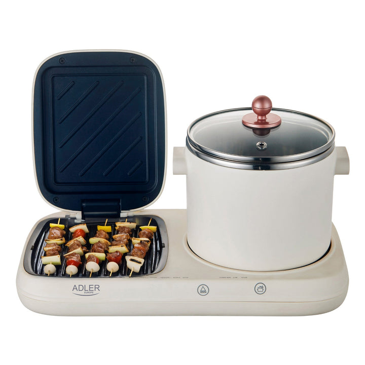 2-i-1 morgenmadsstation – grill og gryde til madlavning Adler AD 6421