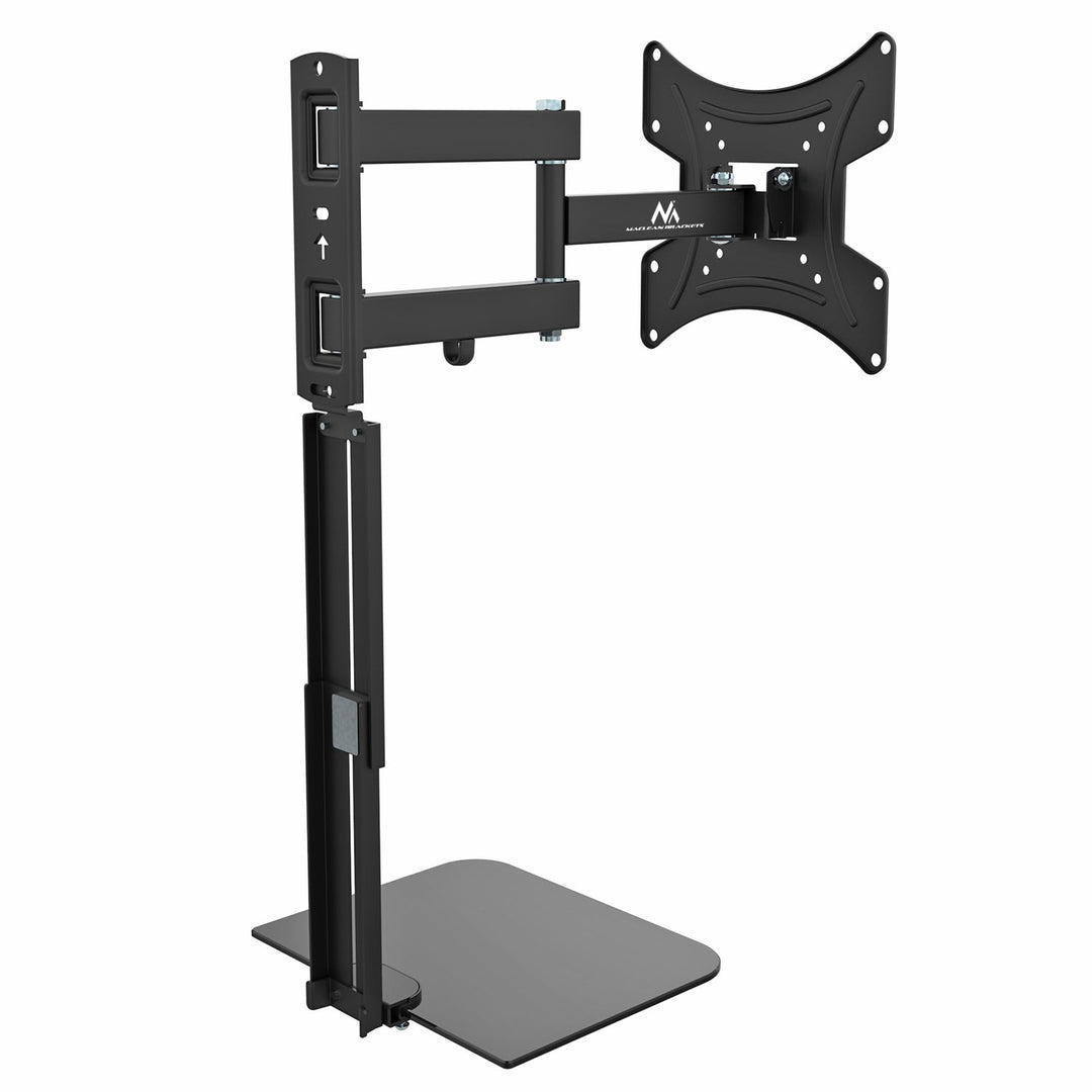 TV-holder med DVD-hylde Maclean, VESA 200x200, 23"-43", 25 kg, MC-771A + KABEL HDMI 2.0 4K 3D UHD 1,8 m KOBBER 48 bit
