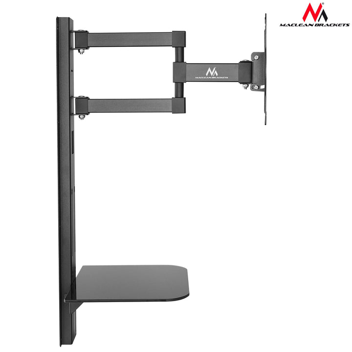 TV-holder med DVD-hylde Maclean, VESA 200x200, 23"-42", 30 kg, MC-771+KABEL HDMI 2.0 4K 3D UHD 1,8 m KOBBER 48 bit