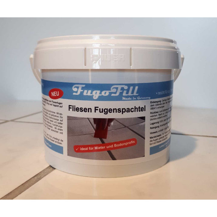 FugoFill fjernbar fugemasse til fliser, 1 kg, grå