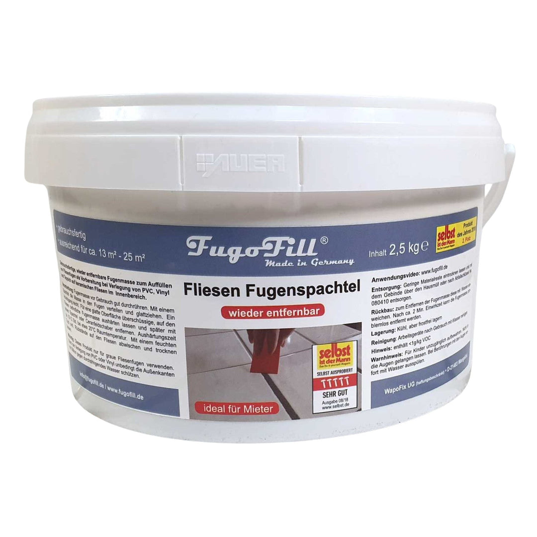 FugoFill fjernbar fugemasse til fliser, 2,5 kg, grå