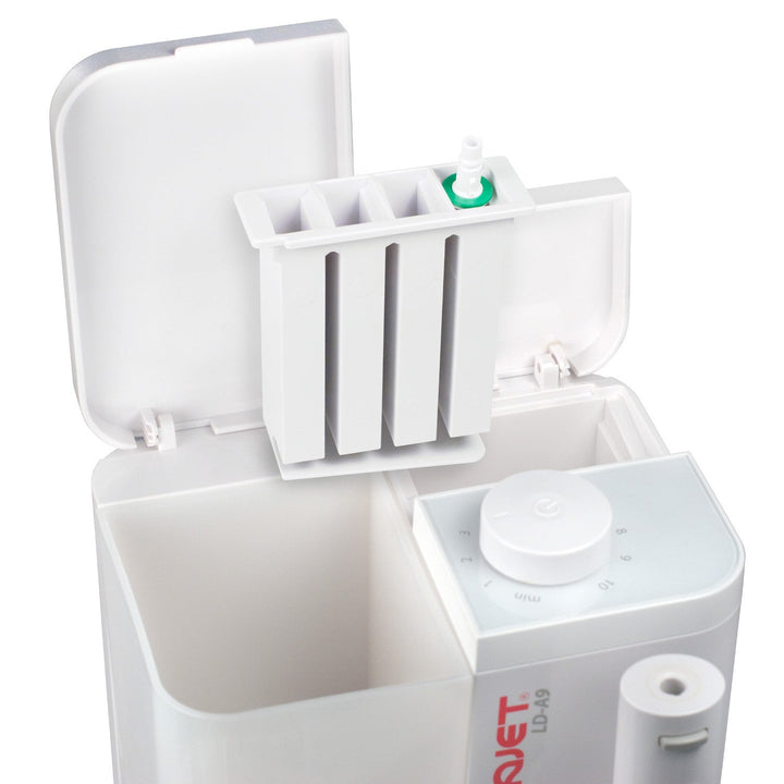 Aquajet mundskylleapparat, elektronisk styring, 500 ml beholder, 4 mundstykker, LD-A9