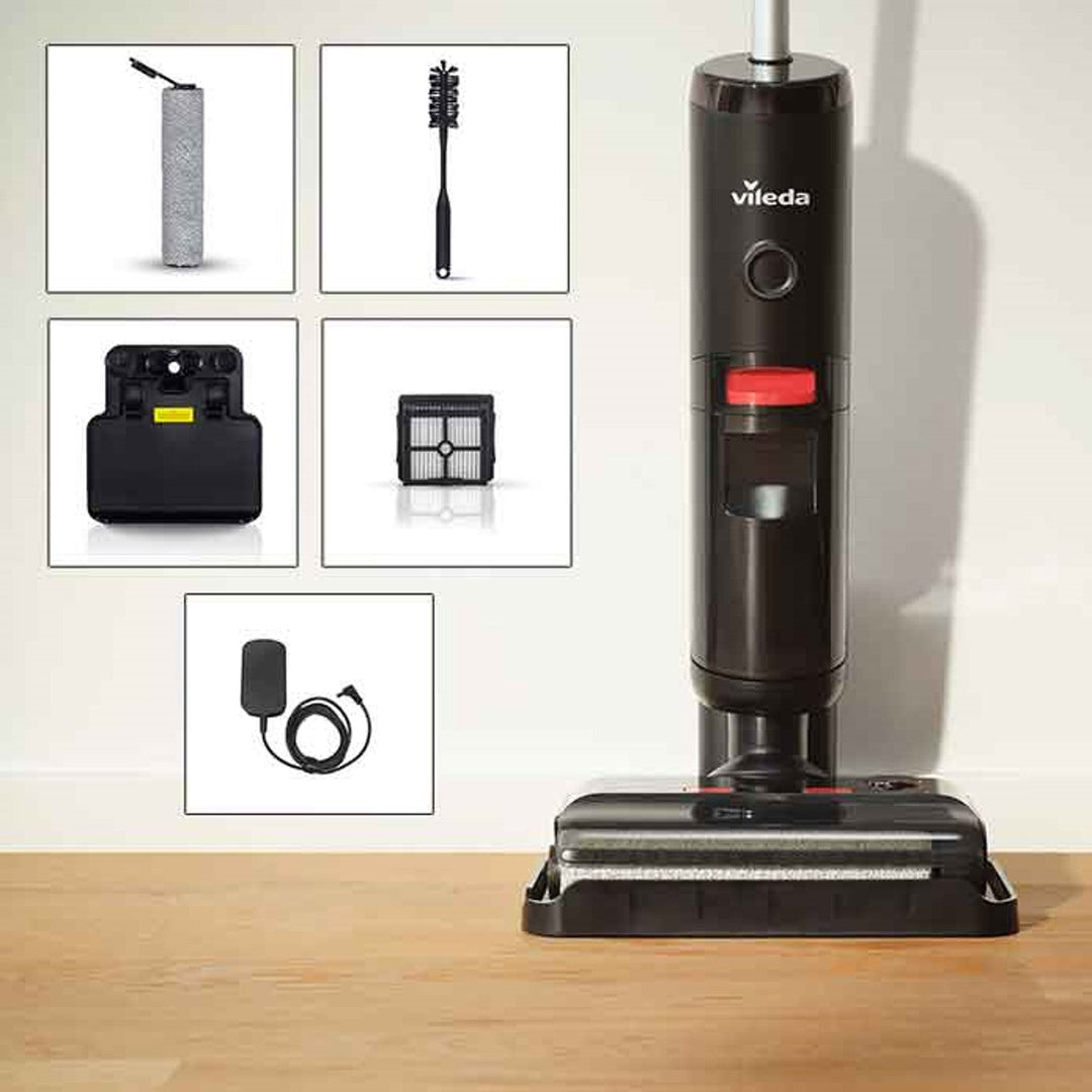Trådløs støvsuger med vaskfunktion Vileda Pure Clean S5 Plus med ekstra tilbehør