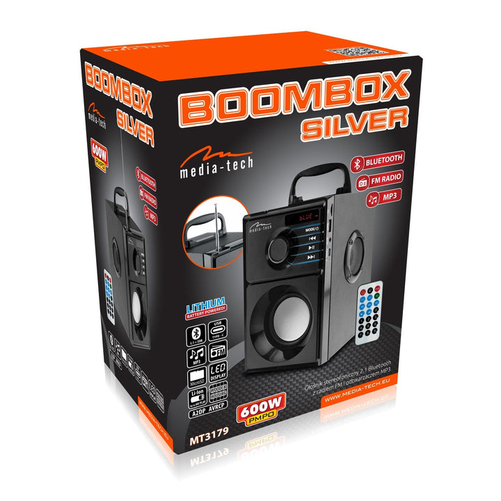 Media-Tech trådløs højttaler, Bluetooth 5.1, FM-radio, AUX, RMS 15W, MT3179