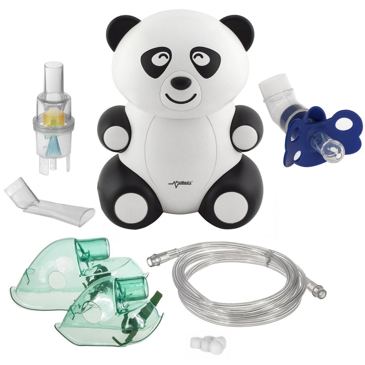 Inhalator til børn Promedix PR-812 panda, sæt med forstøver, masker, filtre + sut Promedix PR-815