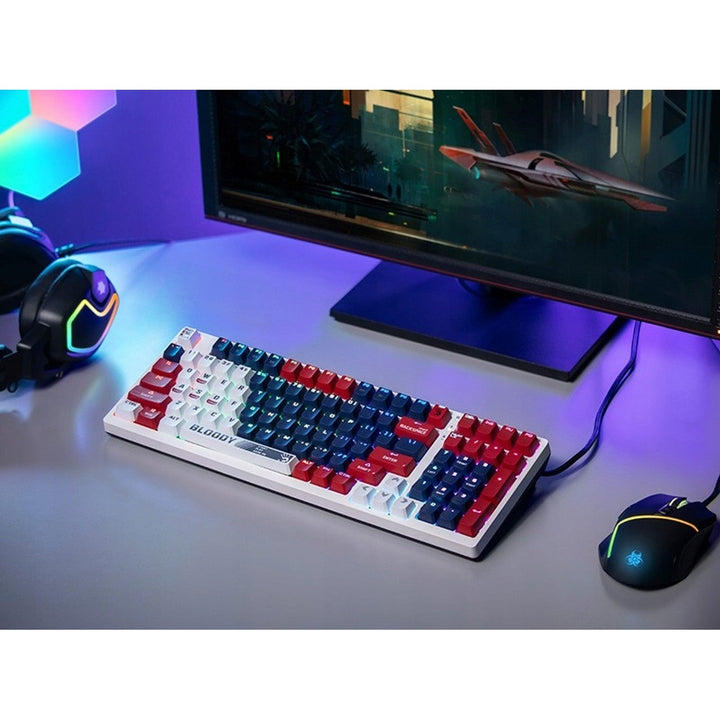 A4TECH BLOODY S98 USB Sports Navy mekanisk tastatur (BLMS Red Plus Switches)