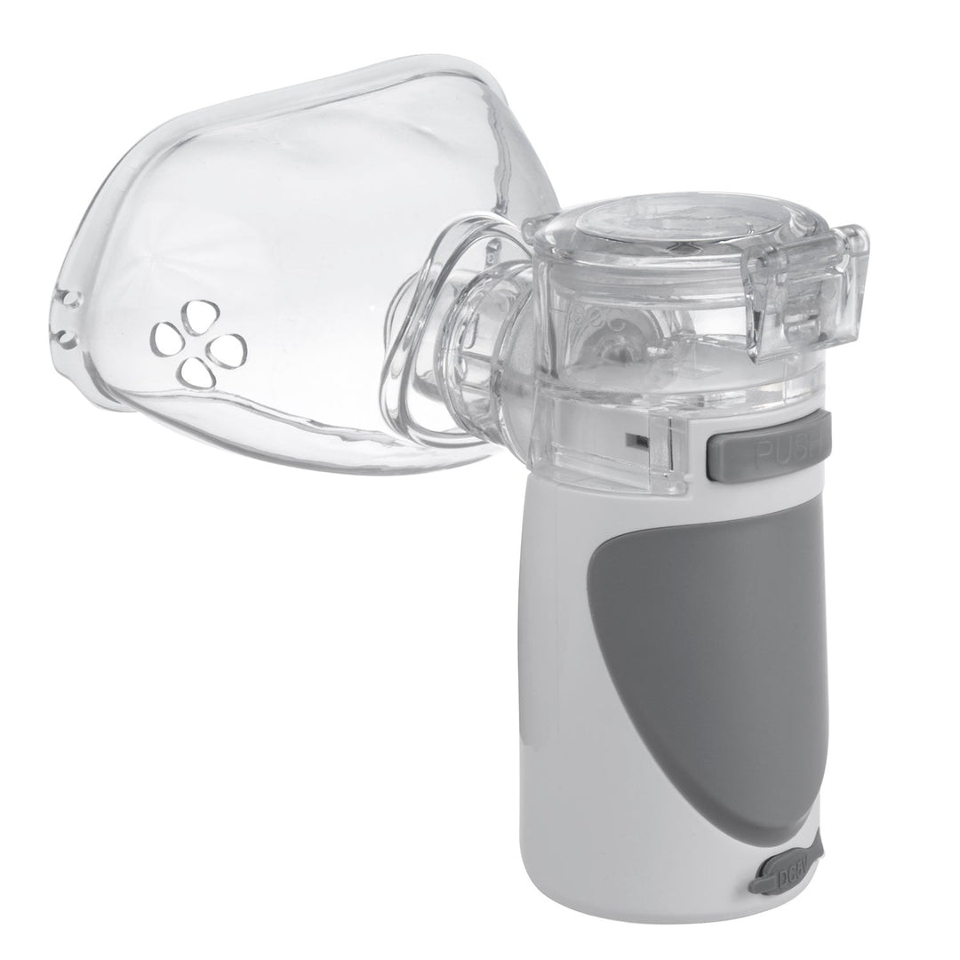 Promedix bærbar/håndholdt trådløs inhalator/forstøver, sæt, masker, PR-835 + Promedix PR-960 berøringsfri infrarød medicinsk termometer