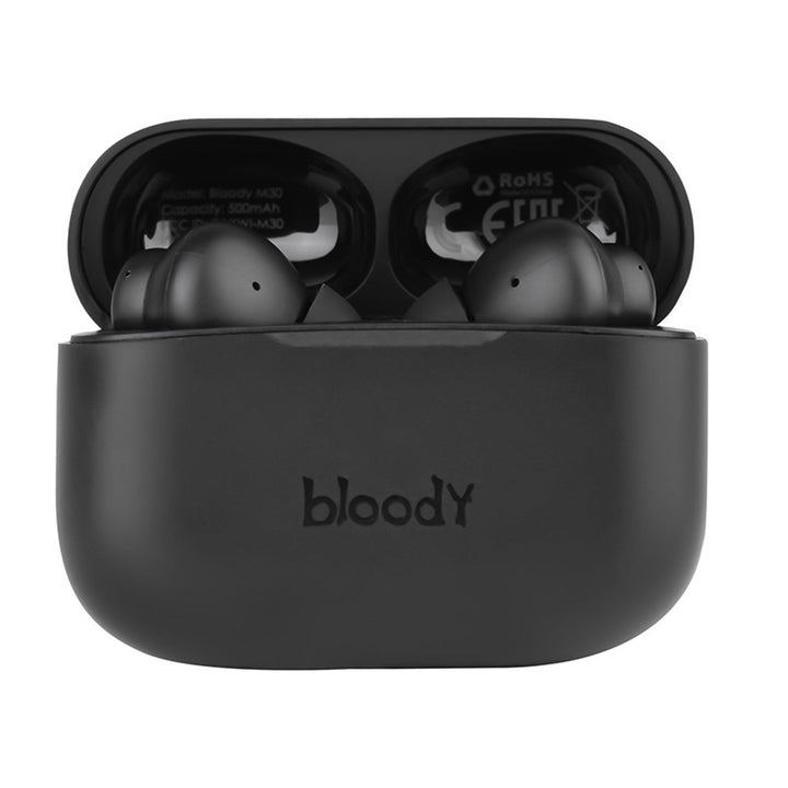 A4TECH trådløse hovedtelefoner, Bluetooth 5.0, BLOODY TWS M30 Black