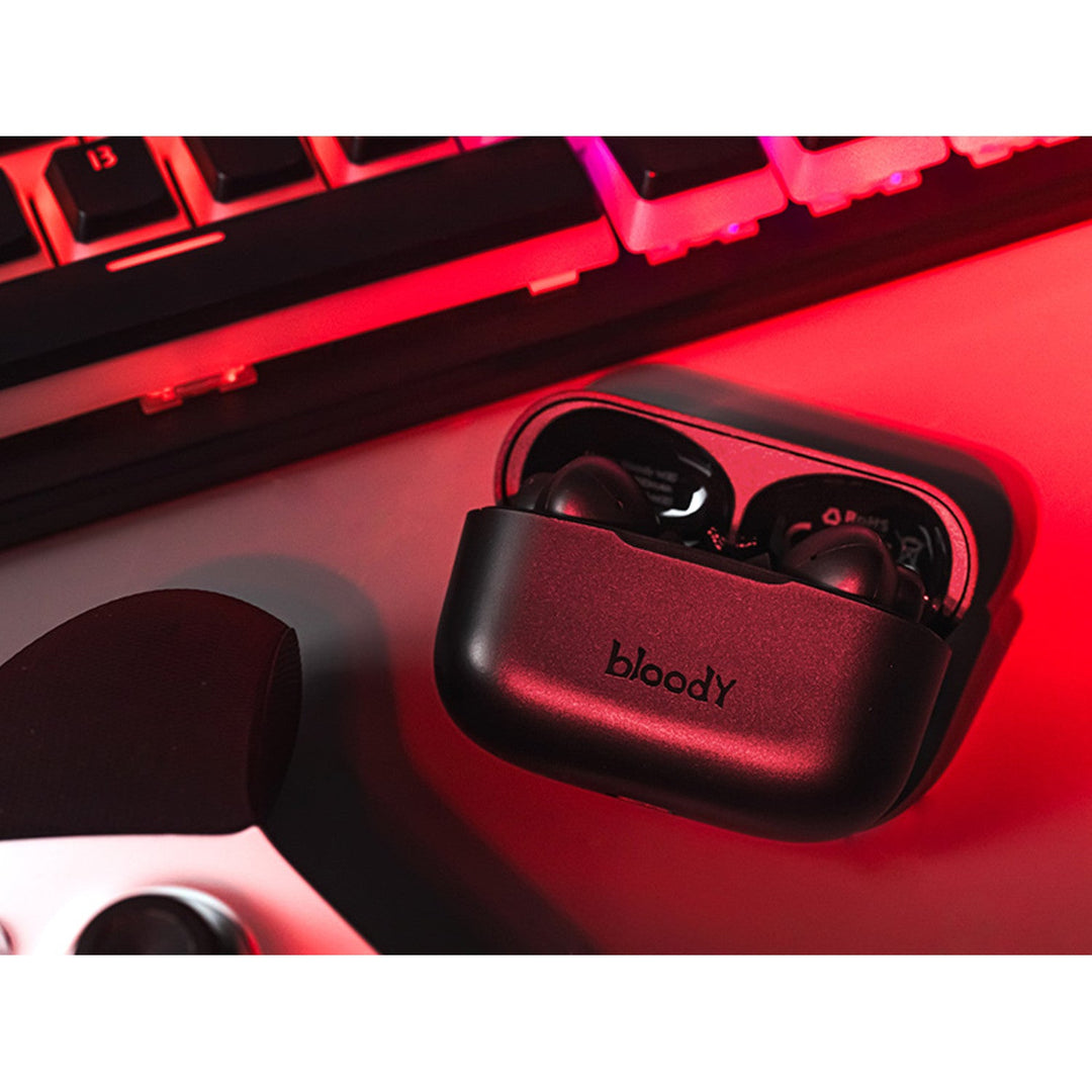 A4TECH trådløse hovedtelefoner, Bluetooth 5.0, BLOODY TWS M30 Black