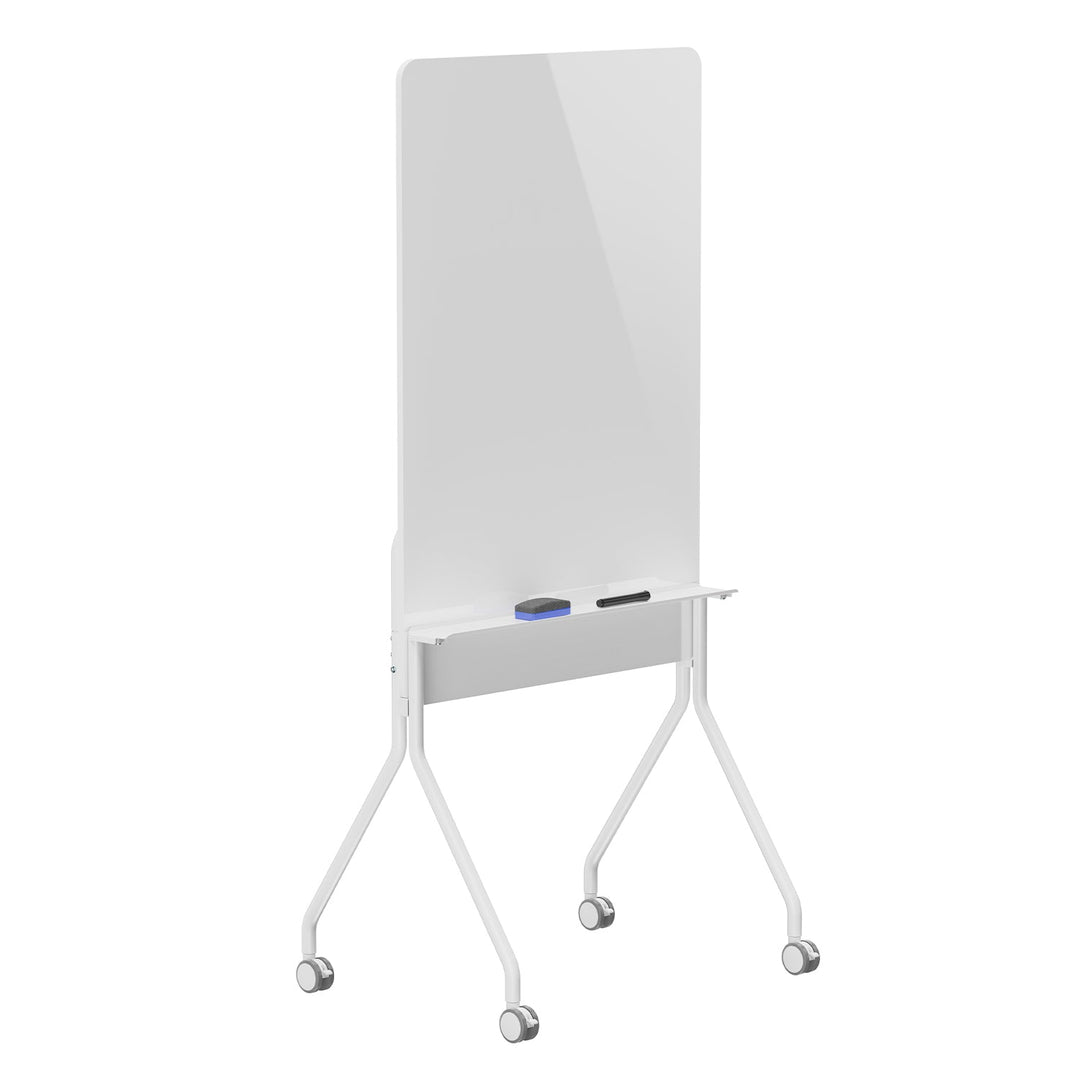 Ergo Office mobil tavle, lodret, hvid, ensidig, med hylde, tavle størrelse 1190x790 mm, ER-305