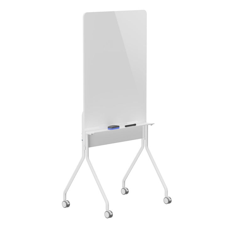 Ergo Office mobil tavle, lodret, hvid, ensidig, med hylde, tavle størrelse 1190x790 mm, ER-305