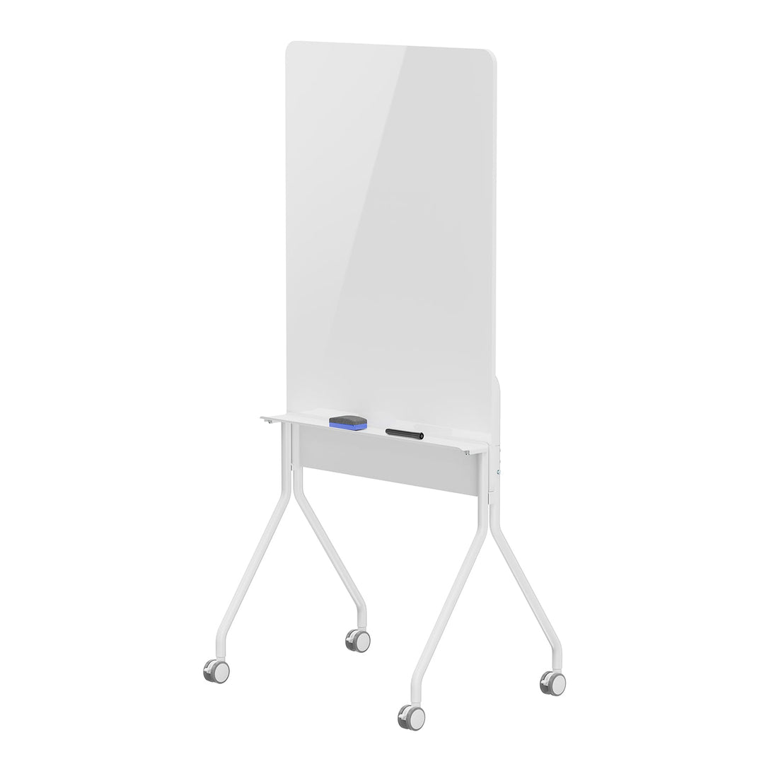 Ergo Office mobil tavle, lodret, hvid, ensidig, med hylde, tavle størrelse 1190x790 mm, ER-305