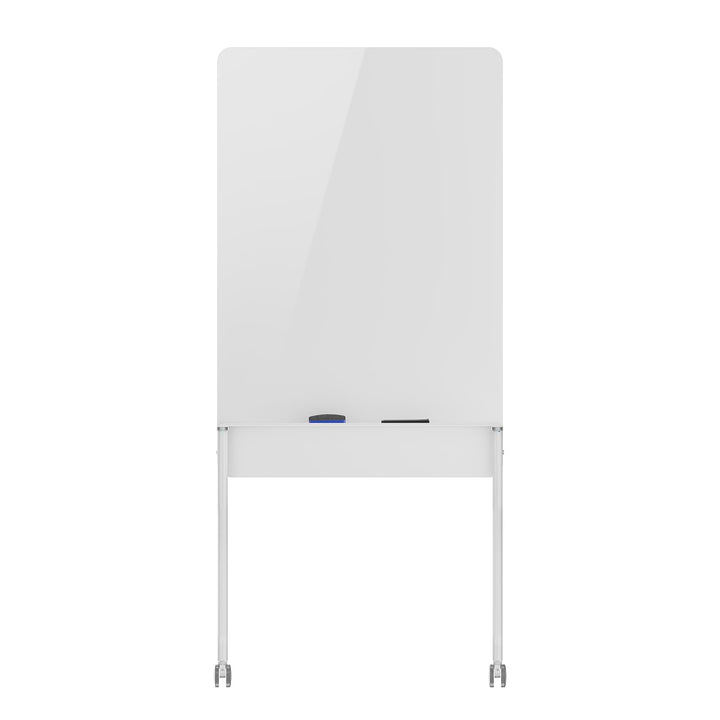 Ergo Office mobil tavle, lodret, hvid, ensidig, med hylde, tavle størrelse 1190x790 mm, ER-305