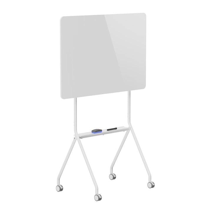 Ergo Office mobil tavle, vandret, hvid, ensidig, med hylde, tavle størrelse 1190x790 mm, ER-306