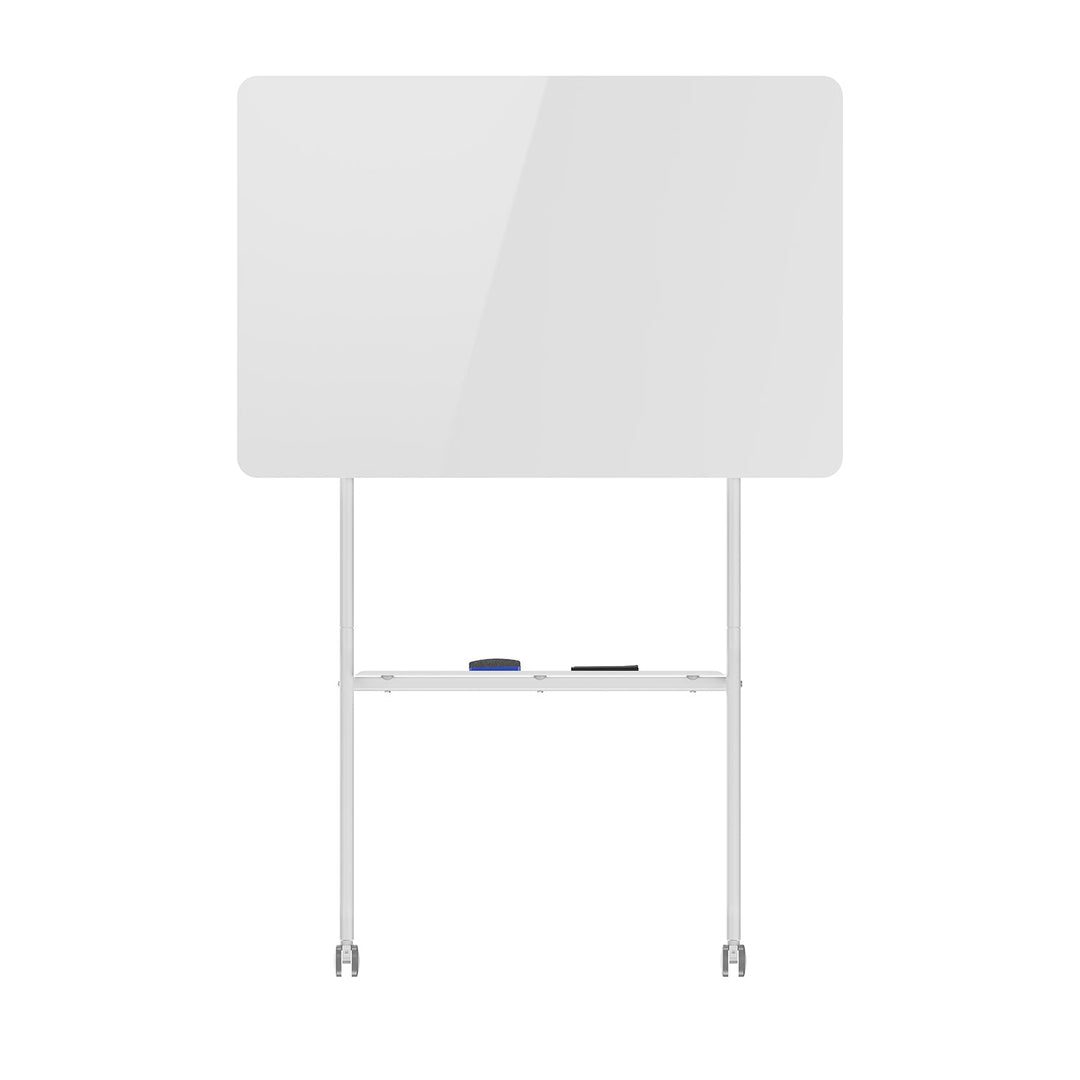 Ergo Office mobil tavle, vandret, hvid, ensidig, med hylde, tavle størrelse 1190x790 mm, ER-306