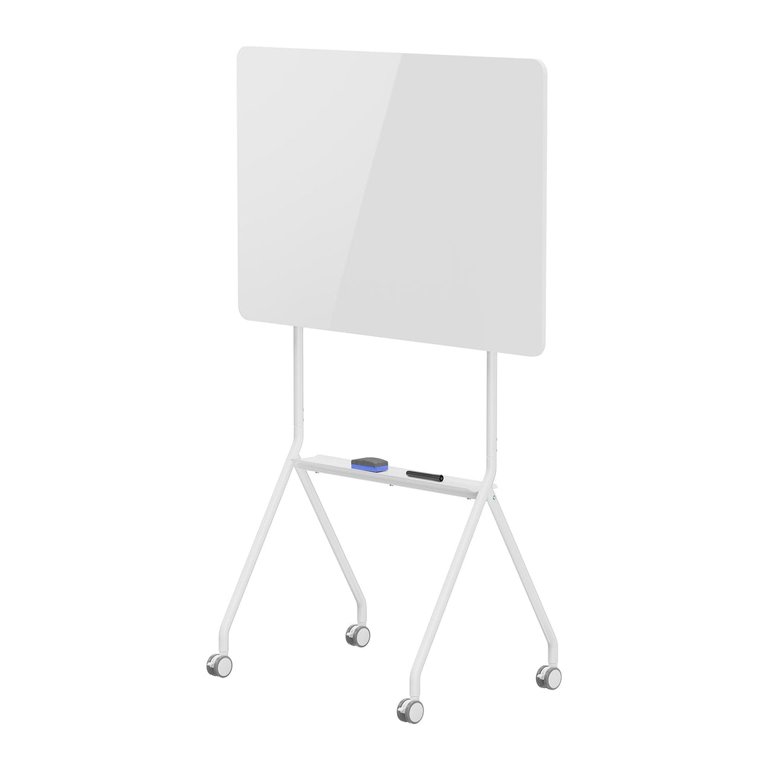 Ergo Office mobil tavle, vandret, hvid, ensidig, med hylde, tavle størrelse 1190x790 mm, ER-306