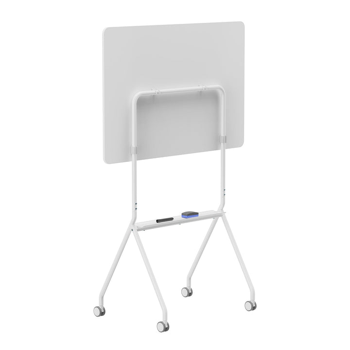 Ergo Office mobil tavle, vandret, hvid, ensidig, med hylde, tavle størrelse 1190x790 mm, ER-306