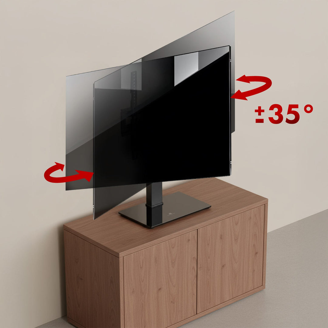 Universal TV-stativ Maclean, til TV-skab, fod, maks. 40 kg, maks. VESA 400x400, højde- og vinkeljustering, til TV 32-65", MC-1240
