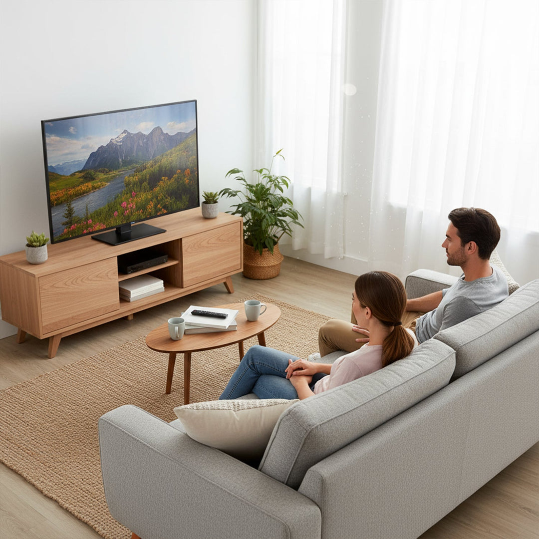 Universal TV-stativ Maclean, til TV-skab, fod, maks. 40 kg, maks. VESA 400x400, højde- og vinkeljustering, til TV 32-65", MC-1240