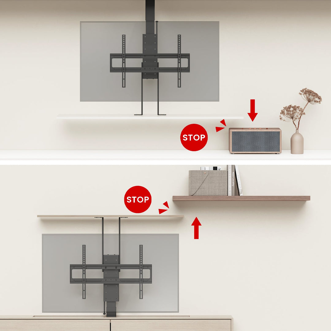 Elektrisk loft- og gulvbeslag, udtrækkeligt Maclean, 43''-88'', VESA 600x400, maks. 60 kg, 100-240 V AC, 50/60 Hz; MC-125
