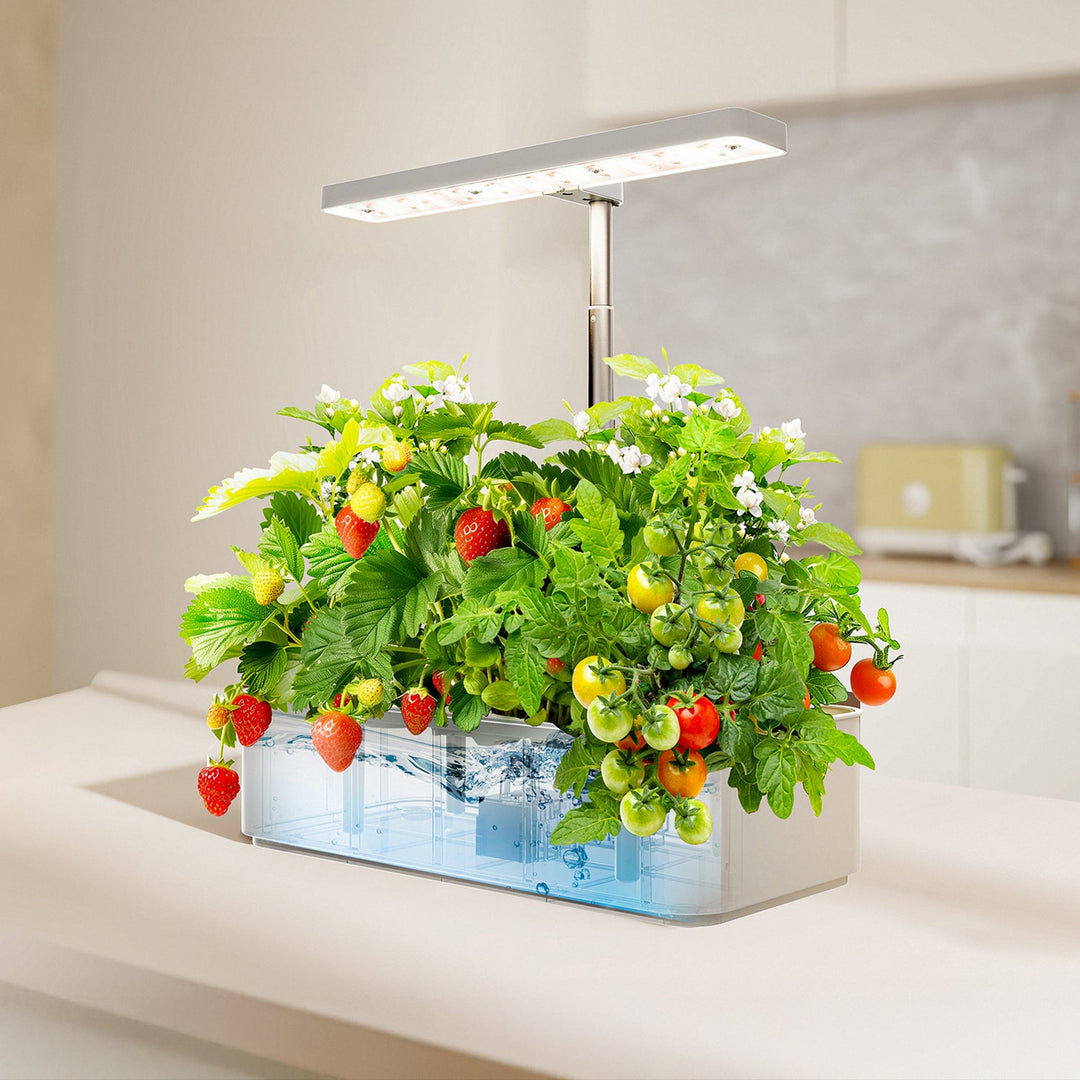 GreenBlue intelligent system til indendørs dyrkning af planter, SMART-plantekrukke, kapacitet 4 l, til 12 planter, fuldspektrum LED-dioder, GB133