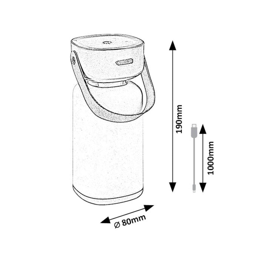 Rabalux dekorativ lampe, udendørs, IP44, 3W, blå, Funes