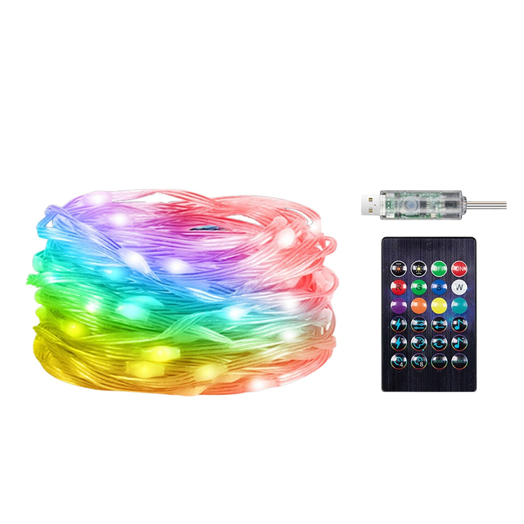 Udendørs belysning Rabalux, RGB LED-snor, IP44, Wi-Fi, Bluetooth, Biri