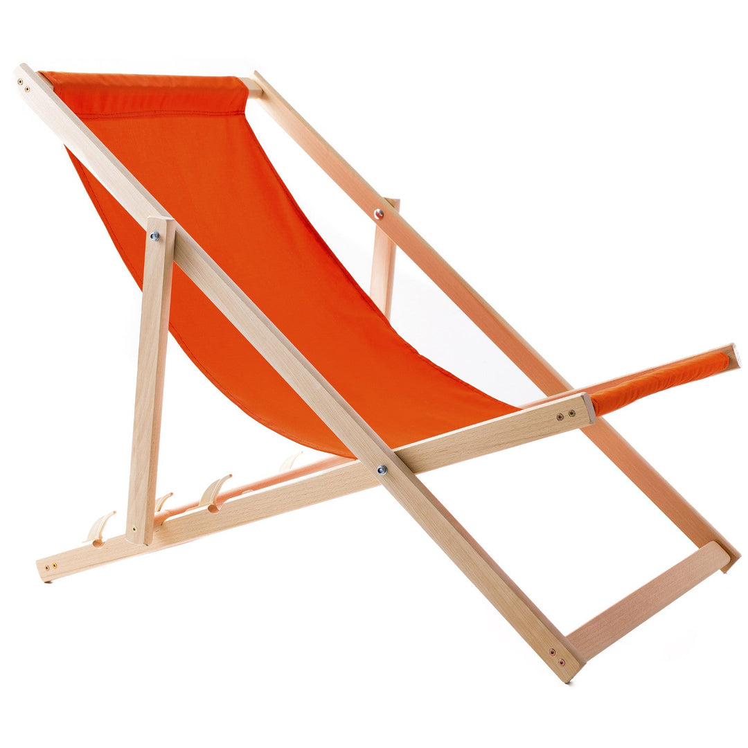 Sæt med fire liggestole, orange, Woodok, samlet