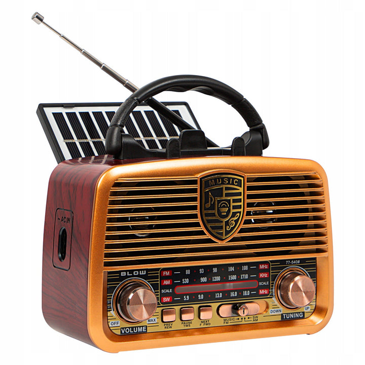 Bærbar analog AM/FM BT BLOW RA10 solcelledrevet radio