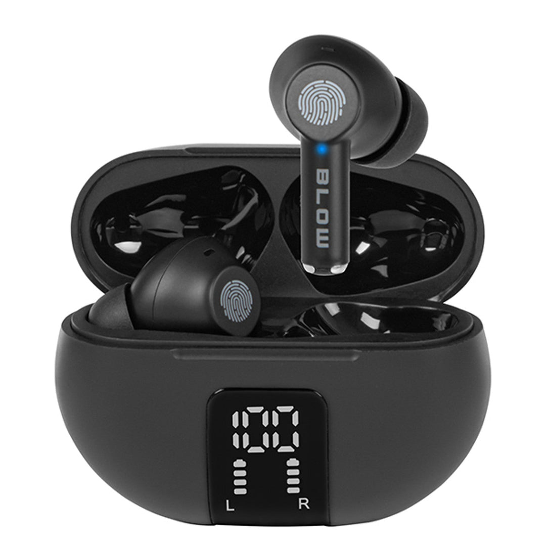 Trådløse hovedtelefoner BLOW, Bluetooth 5.3, LED-display, ENC-system, PRO ENC BLACK