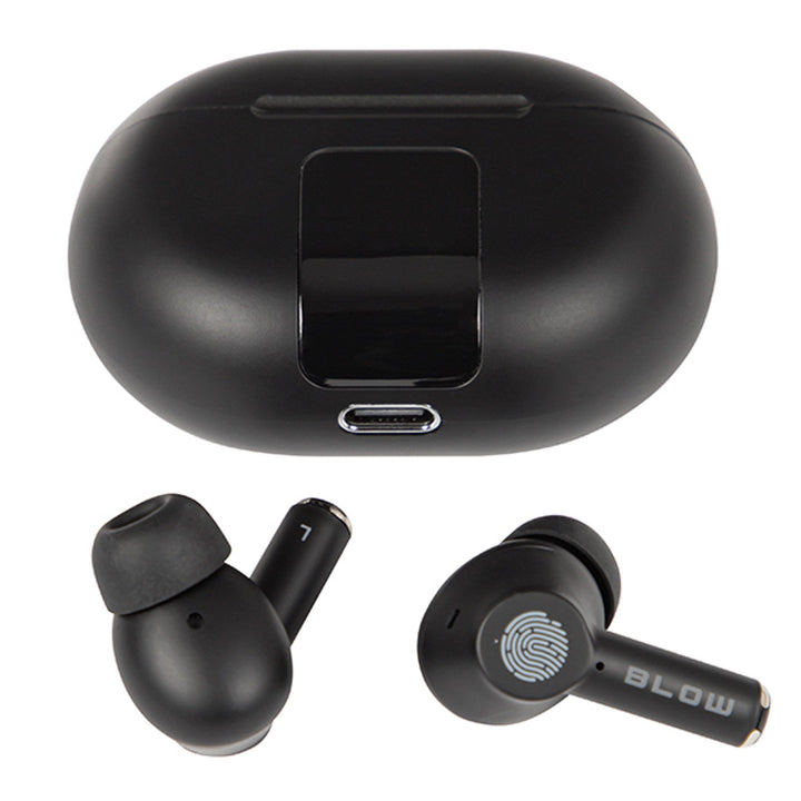 Trådløse hovedtelefoner BLOW, Bluetooth 5.3, LED-display, ENC-system, PRO ENC BLACK