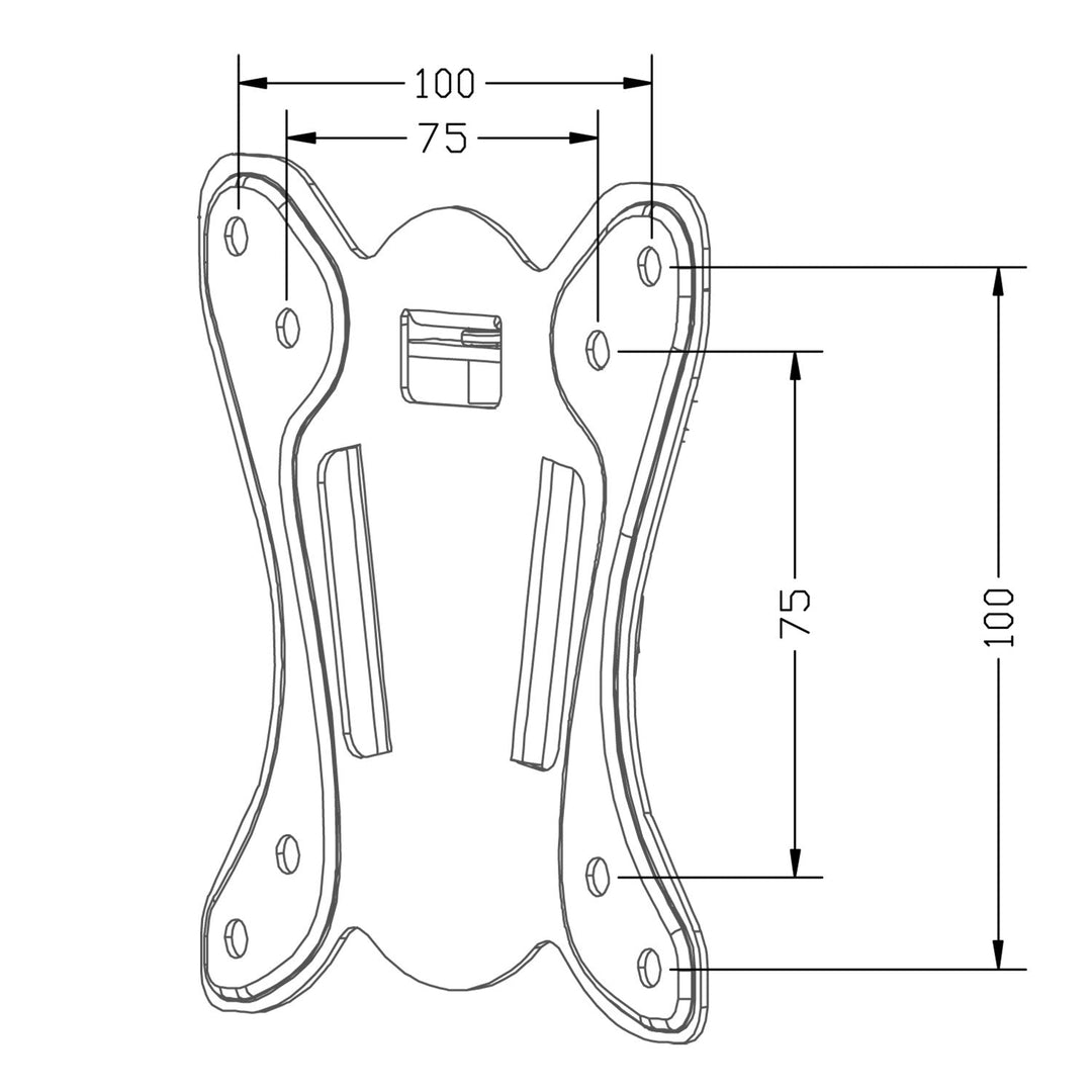 Maclean tv-holder, maks. VESA 100x100, 13-27", 25 kg, MC-715A + KABEL HDMI 2.0 4K 3D UHD 1,8 m KOBBER 48 bit