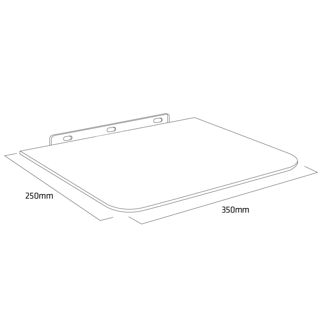 Maclean DVD-hylde, maks. 10 kg, glas, MC-738, 2 stk.