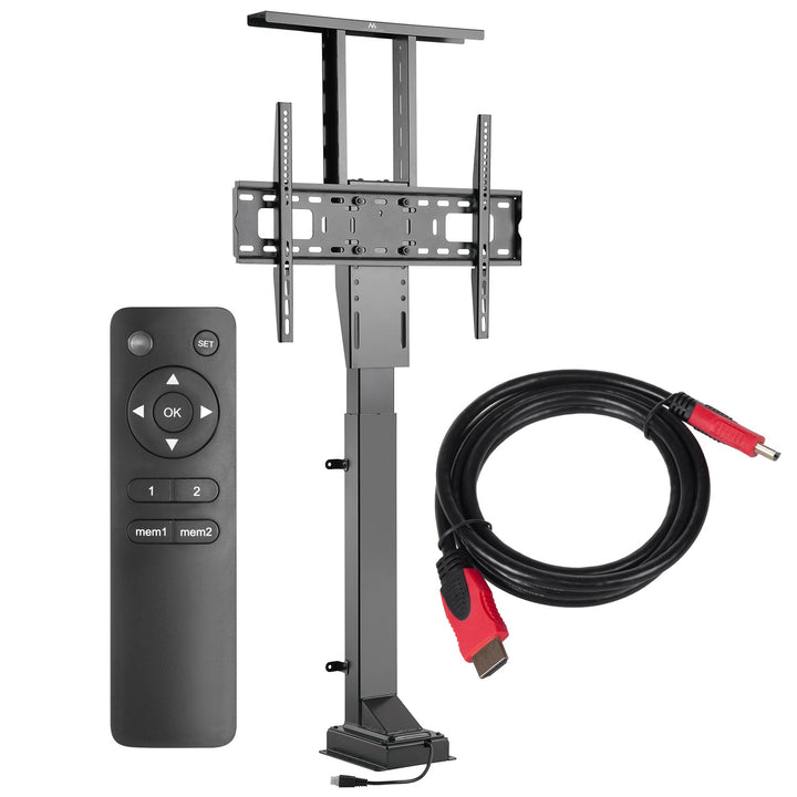 Elektrisk udtrækkelig holder til Maclean-tv, 37''-65'', VESA 600x400, maks. 50 kg, MC-866 + KABEL HDMI 2.0 4K 3D UHD 1,8 m KOBBER 48 bit