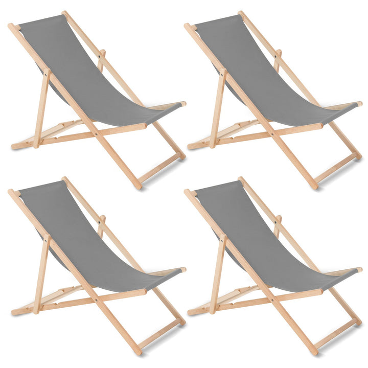 GreenBlue GB183 grey beech classic lounger, 4 pieces