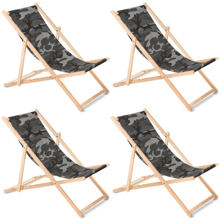 GreenBlue GB183 beechwood classic lounger moro gray, 4 pieces